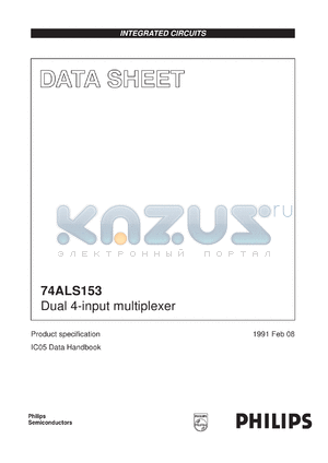 N74ALS153D datasheet - Dual 4-input multiplexer