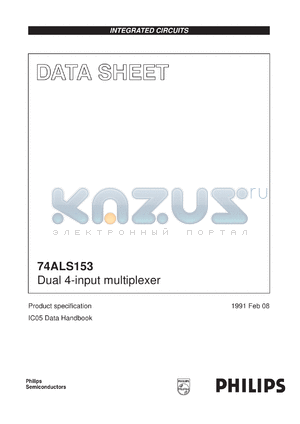 N74ALS153DB datasheet - Dual 4-input multiplexer