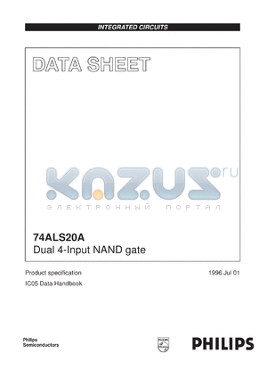 N74ALS20AD datasheet - Dual 4-Input NAND gate