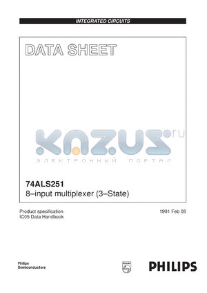 N74ALS251N datasheet - 8input multiplexer (3State)