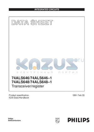 N74ALS646-1D datasheet - Transceiver/register