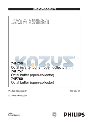 N74F757N datasheet - Octal inverter buffer (open-collector); Octal buffer (open-collector); Octal buffer (open-collector)