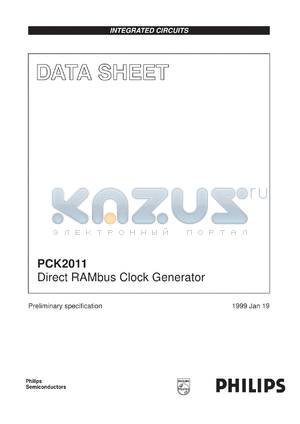 PCK2011DB datasheet - Direct Rambus Clock Generator