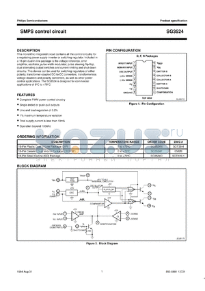 SG3524NB datasheet - SMPS control circuit