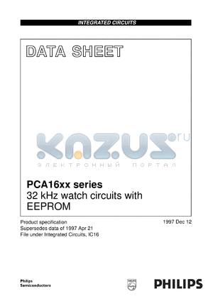 PCA1602T/F2 datasheet - 32 kHz watch circuits with EEPROM