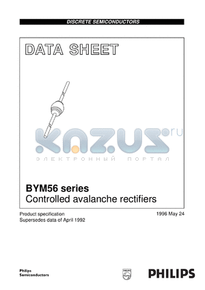 BYM56C/21 datasheet - Controlled avalanche rectifiers