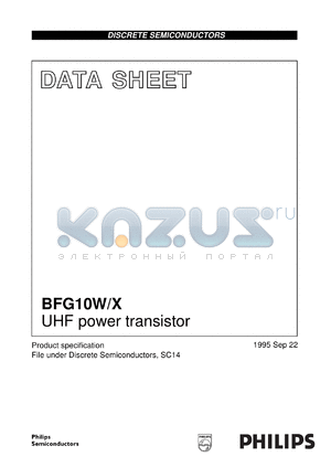 BFG10W/X datasheet - UHF power transistor