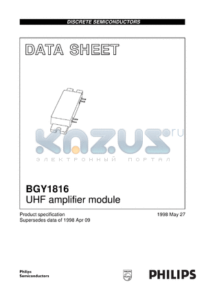 BGY1816N datasheet - UHF amplifier module