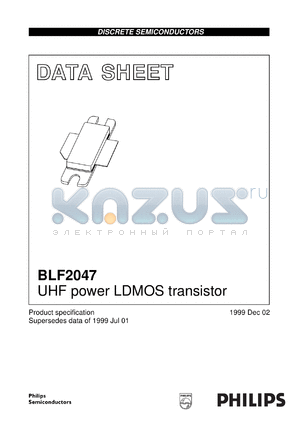 BLF2047S datasheet - UHF power LDMOS transistor
