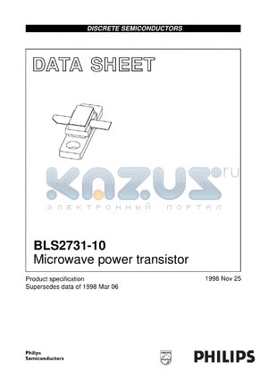 BLS2731-10 datasheet - Microwave power transistor