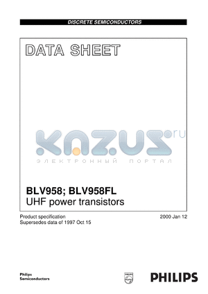BLV958/P datasheet - UHF power transistors