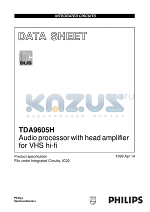 TDA9605H/N1 datasheet - Audio processor with head amplifier for VHS hi-fi