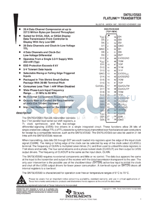 SN75LVDS83DGGR datasheet - FLATLINK(TM) TRANSMITTER