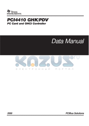 PCI4410APDV datasheet - PC CARD AND OHCI CONTROLLER