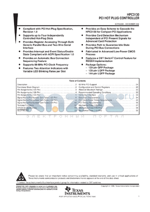 HPC3130PBK datasheet - HOT PLUG CONTROLLER