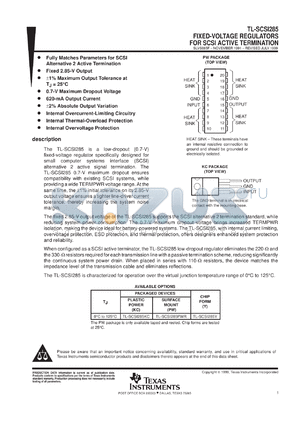 5962-9473201MCA datasheet - FIXED-VOLTAGE REGULATORS FOR SCSI ACTIVE TERMINATION