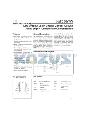 DV2056VL datasheet - LOW DROPOUT LINEAR CHARGE CONTROL WITH AUTOCOMPTM FEATURE