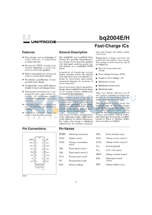 DV2004ES1 datasheet - CHARGE MANAGEMENT WITH INTEGRATED PWM, PEAK VOLTAGE DETECTION & MAINTENANCE