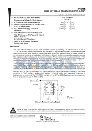 TPS6734EVM datasheet - FIXED 12-V 120-MA BOOST-CONVERTER SUPPLY