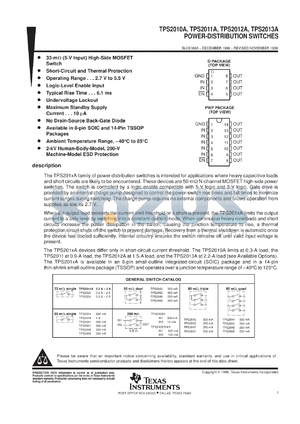 TPS2012APWPR datasheet - POWER DISTRIBUTION SWITCHES