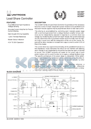 UC3907DWTR datasheet - LOAD SHARE CONTROLLER