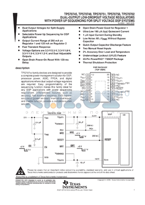 TPS70758PWPR datasheet - DUAL-OUTPUT LOW-DROPOUT VOLTAGE REGULATOR WITH POWER UP SEQUENCING