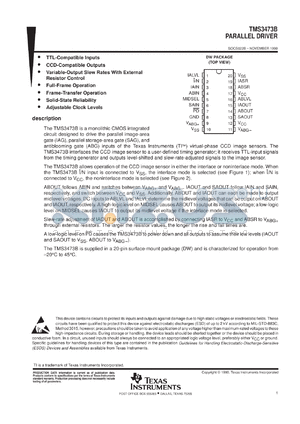 TMS3473BDW-X datasheet - PARALLEL DRIVER