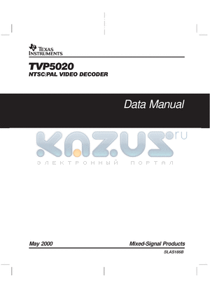 TVP5020CPFP datasheet - 8-BIT SINGLE CHANNEL WITH 2-LINE COMB NTSC/PAL VIDEO DECODER