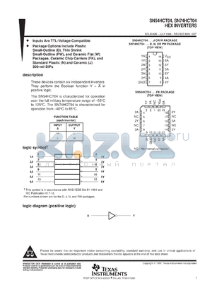 JM38510/65751BCA datasheet - HEX INVERTERS