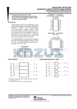 SNJ54ALS03BFK datasheet - QUADRUPLE 2-INPUT POSITIVE-NAND BUFFERS WITH OPEN-COLLECT