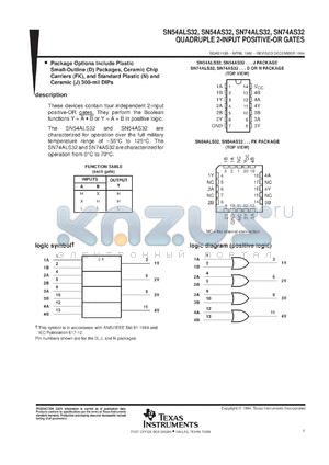 JM38510/37501B2A datasheet - QUADRUPLE 2-INPUT POSITIVE-OR GATES