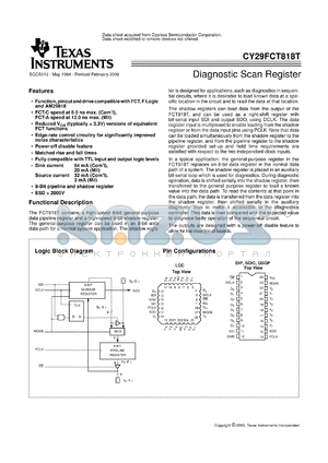 5962-9682701QLA datasheet - DIAGNOSTIC SCAN REGISTER