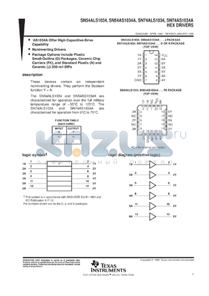 JM38510/38411B2A datasheet - HEX DRIVERS