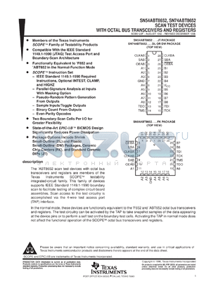 5962-9461601QXA datasheet - SCAN TEST DEVICES WITH OCTAL BUS TRANSCEIVERS AND REGISTERS