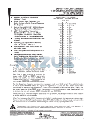 5962-9859301QXA datasheet - 18-BIT UNIVERSAL BUS TRANSCEIVERS WITH 3-STATE OUTPUTS