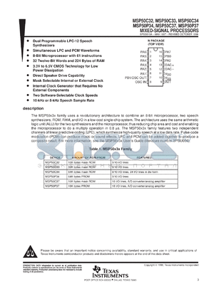 MSP50P34DWE1A datasheet - OTP DEVICE