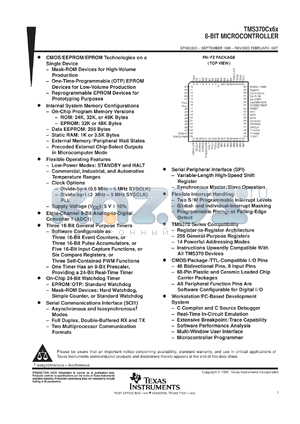 TMS370C769AFNT datasheet - 8-BIT MICROCONTROLLER