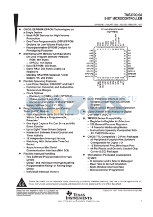 SE370C736AFZT datasheet - 8-BIT MICROCONTROLLER