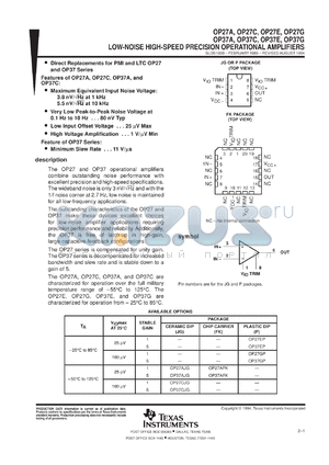 JM38510/13503BPA datasheet - LOW-NOISE PRECISION HIGH-SPEED OPERATIONAL AMPLIFIER