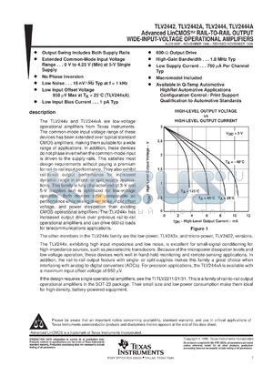 TLV2444AIDR datasheet - RAIL-TO-RAIL OUTPUT WIDE-INPUT-VOLTAGE QUAD OP AMP