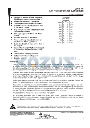 CDC2510CPWR datasheet - 3.3-V PHASE-LOCK LOOP CLOCK DRIVER