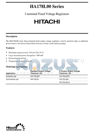 HA178L02P datasheet - Positive Voltage 3-Terminal Regulator