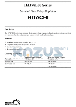 HA178L15P datasheet - Positive Voltage 3-Terminal Regulator