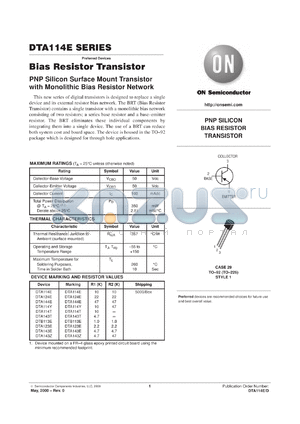 DTA144ERLRA datasheet - Bias Resistor Transistor