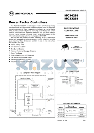 MC33261DR2 datasheet - Power Factor Controller