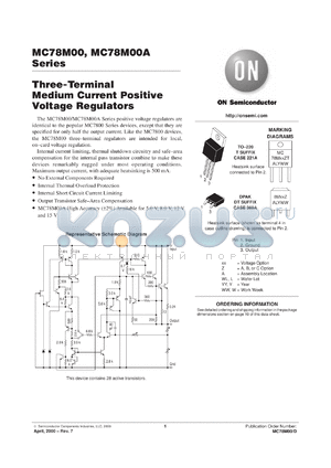 MC78M09BTRK datasheet - Three-Terminal Medium Current Positive Voltage Regulator