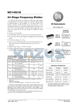 MC14521BFL1 datasheet - 24-Stage Frequency Divider