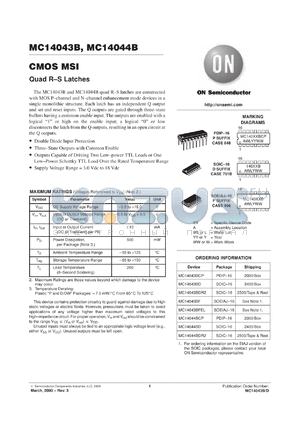 MC14043BFR1 datasheet - CMOS MSI