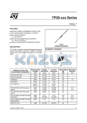 TP30-120 datasheet - TRISIL