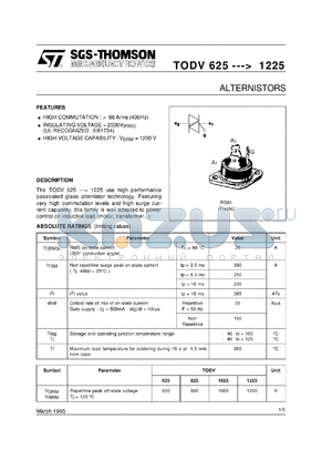 TODV826 datasheet - ALTERNISTORS